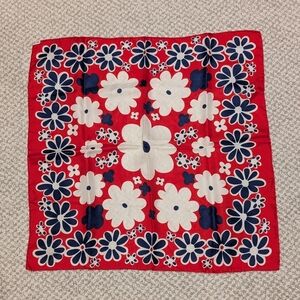 Vintage Japanese Silk Floral Scarf